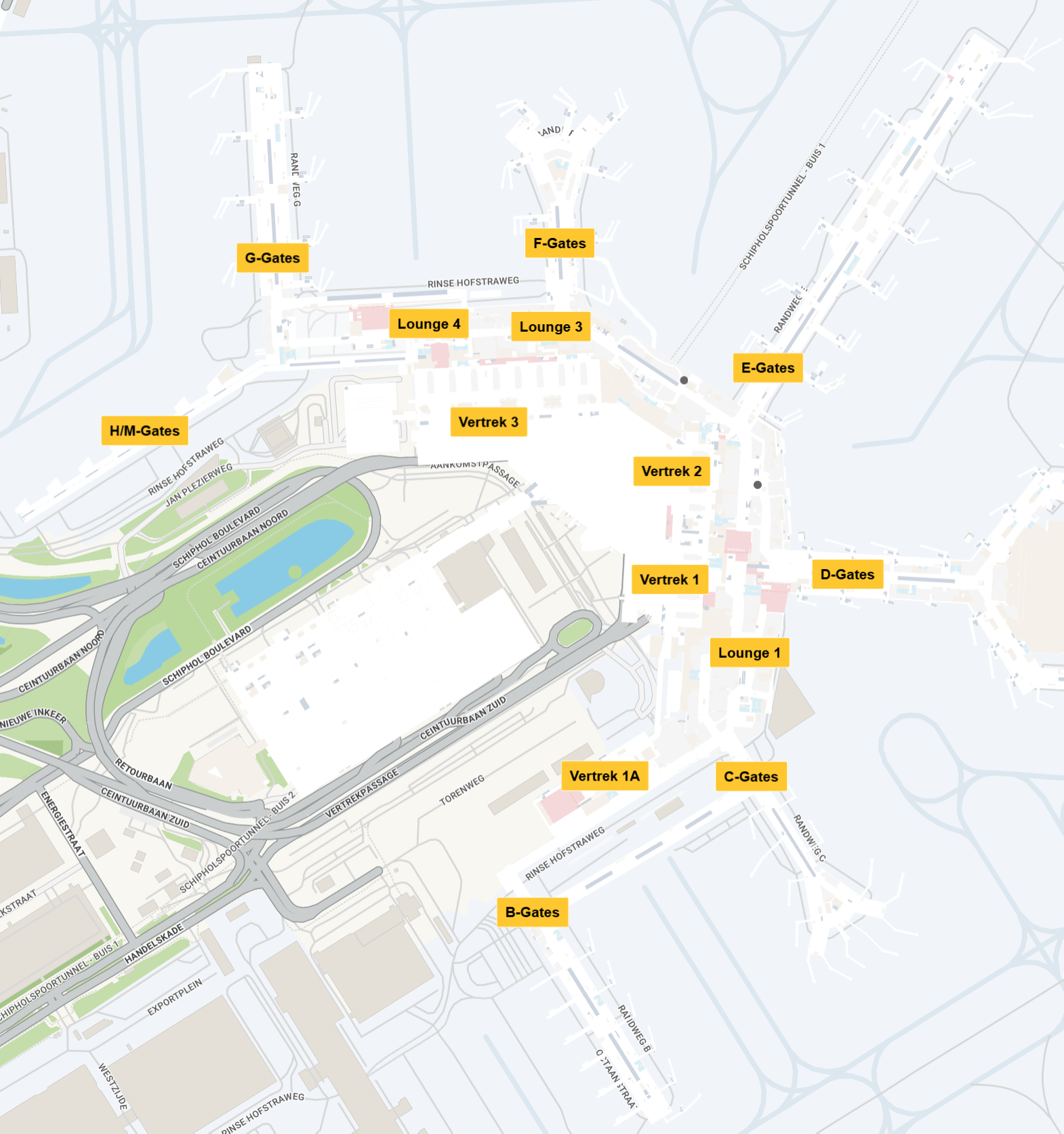 map schiphol